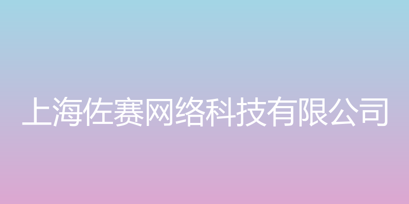 上海佐赛网络科技有限公司